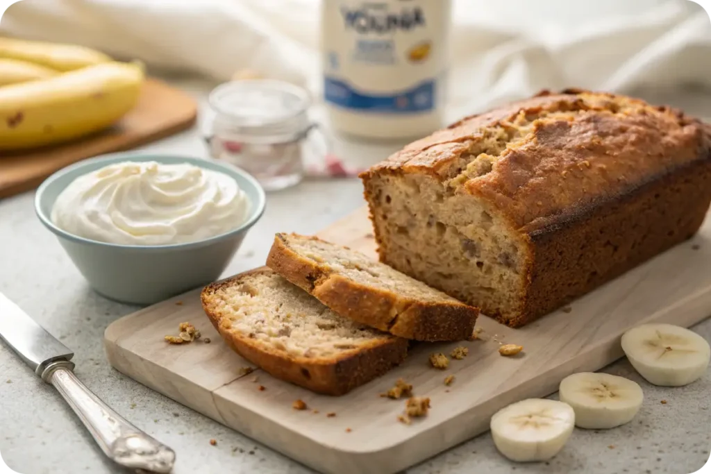 Banana bread made with Chobani Yogurt
