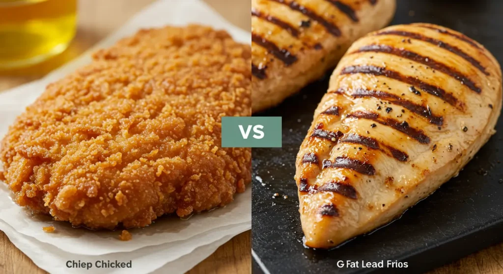  Comparison of fried vs. grilled chicken for health benefits