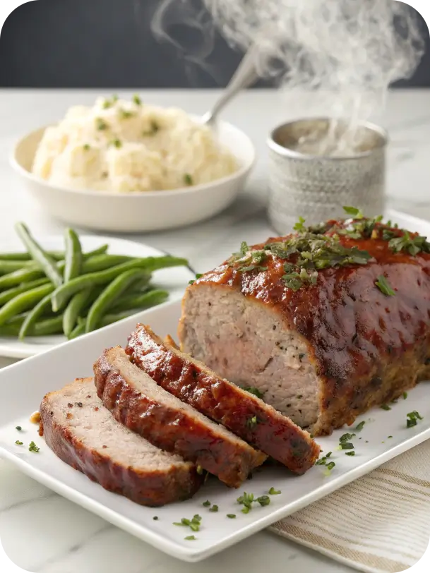Mixing ground beef with spices and vegetables for spicy meatloaf recipe
