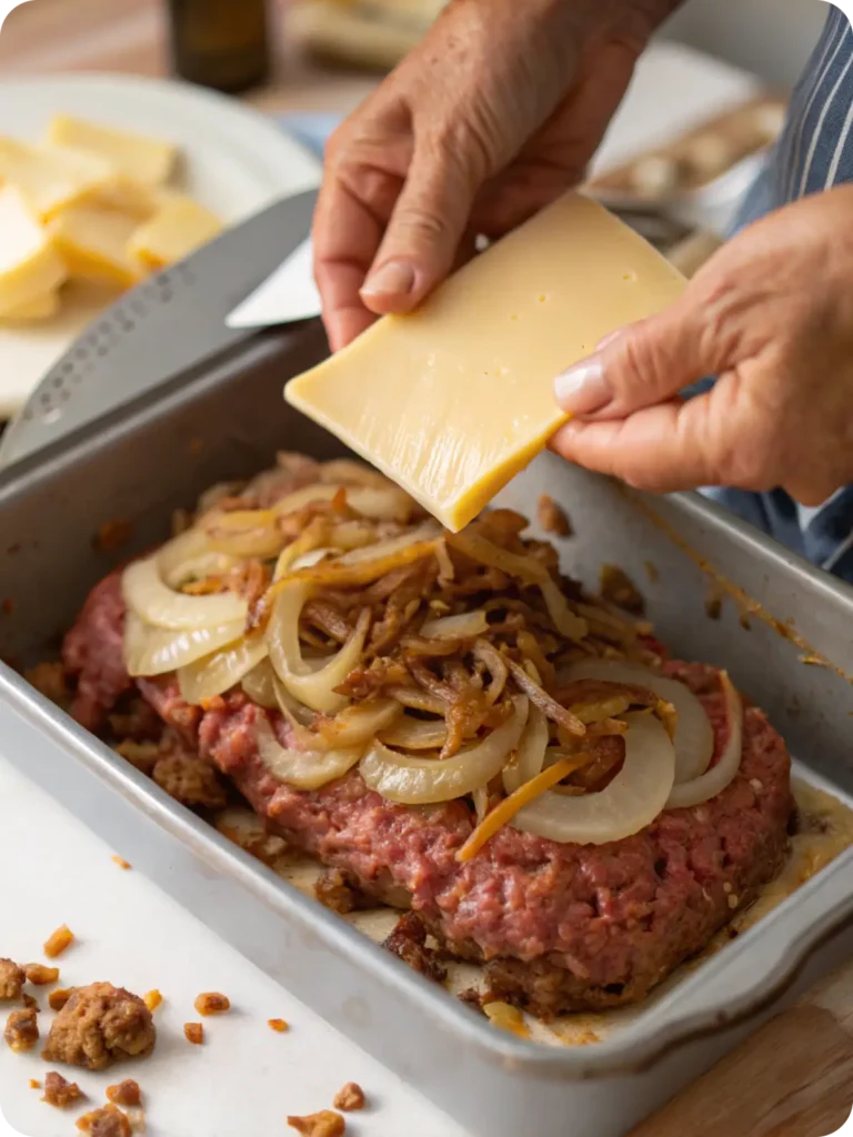 Adding caramelized onions and Gruyère cheese to meatloaf