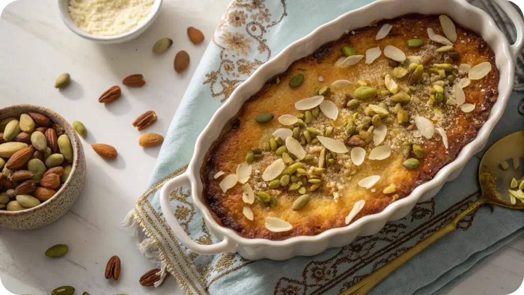 Authentic Om Ali recipe - Egyptian bread pudding dessert