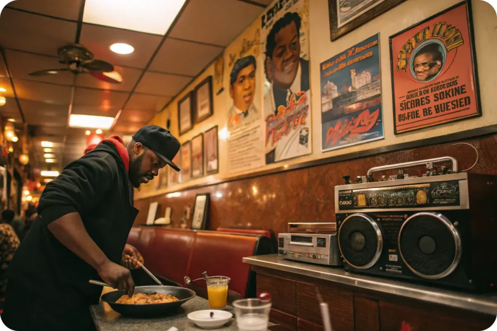 Chicago diner serving hip hop-inspired fried fish and chicken.