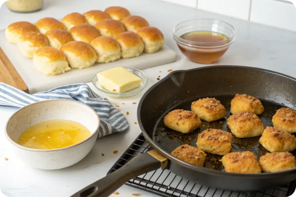  Step-by-step process of making homemade Chicken Minis at home.
