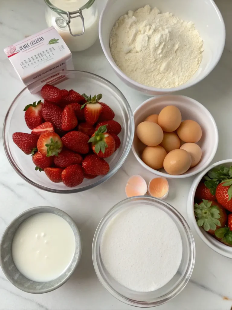 flat-lay-of-fresh-ingredients-for-strawberry-tres-